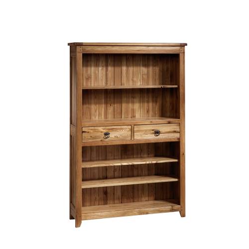 Rustic Oak Wide Bookcase 312.111