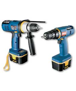 14.4V Cordless Drill Twin Pack