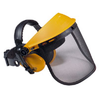Rga-006 Trimmer Safety Visor With Ear Defenders and Non Slip Gloves