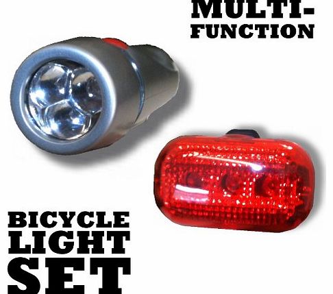 Super Bright LED Cycle Light Kit for Racing/Road Bicycles and Mountain Bikes BMX etc.
