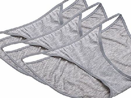 S-ZONE Womens Briefs String Tanga Underwear Knickers (10, Grey-3PC)