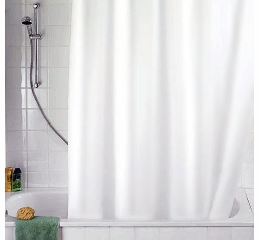 Sabichi Solid Shower Curtain, White