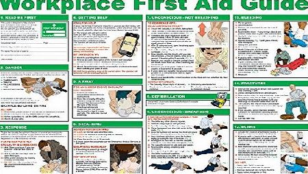Safety First Aid Laminated Workplace First Aid Guide Poster