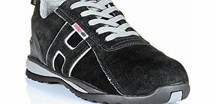 Safety-Site  A1 Steel Toe Safety Trainer EN Tested Suede Black - Grey Trim UK 09