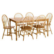 Table & 6 Salisbury Chairs, Natural