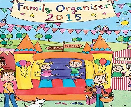 Salmon 2015 bouncy castle design family organiser calendar - one month to view