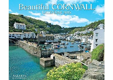 Salmon Beautiful Cornwall Large Wall Calendar 2015