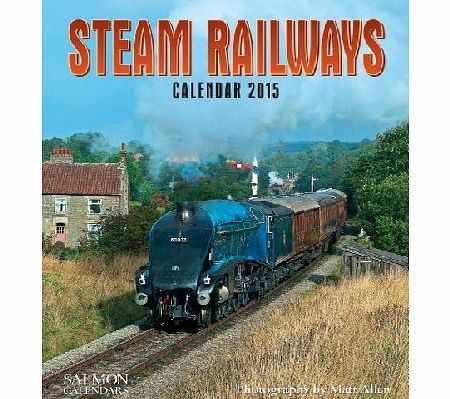 Salmon Steam Railways Medium Wall Calendar 2015