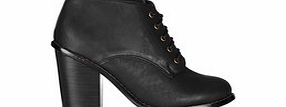 Dilia black suede lace-up ankle boots