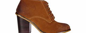 Dilia tan suede lace-up ankle boots