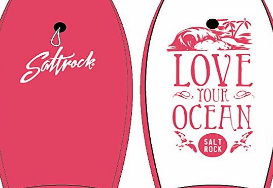 Saltrock Bodyboard saltorck. Raspberry Deck 41 inch. Comes with leash. Love Your Ocean