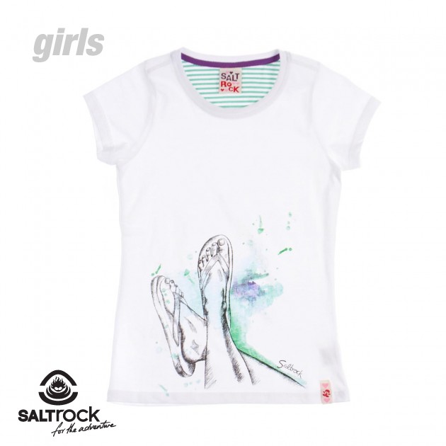 Girls Saltrock Flipflop T-Shirt - White
