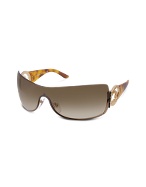 Gancini Swarovski Crystal Shield Sunglasses