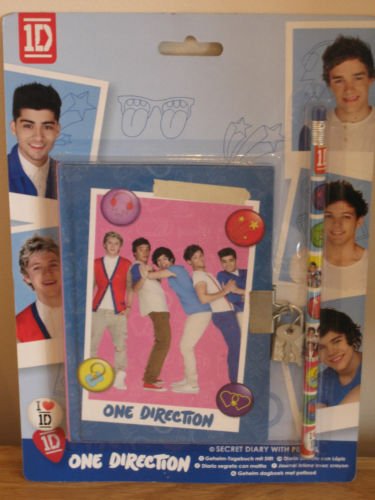 ONE DIRECTION BOY BAND SECRET DIARY WITH PENCIL & PADLOCK - NEW