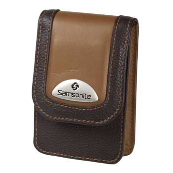 Samsonite Camera Case ~ Makemo BROWN Leather Model 10 - 28075