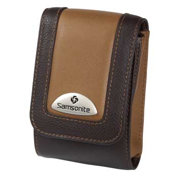 Samsonite Camera Case ~ Makemo BROWN Leather Model 44 - 28078