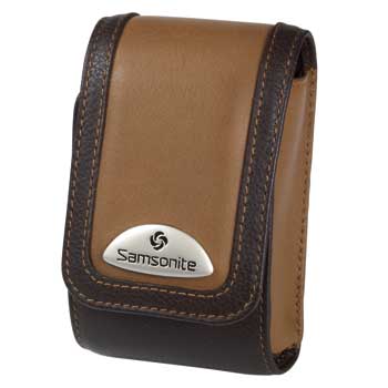 Samsonite Camera Case ~ Makemo BROWN Leather Model 45 - 28079