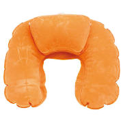 inflatable travel pillow, orange