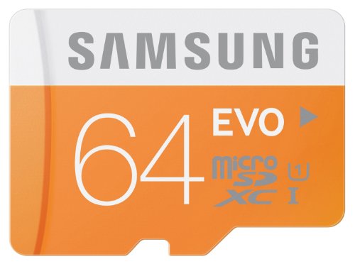 Grade 1 Class 10 64GB Evo Micro SDXC Memory Card with SD Adapter