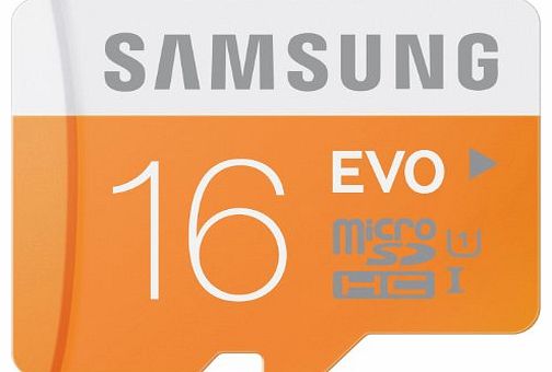 Samsung Memory 16GB Evo MicroSDHC UHS-I Grade 1 Class 10 Memory Card without Adapter