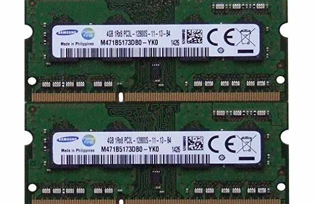 Samsung ram memory upgrade DDR3 PC3 12800, 1600MHz, 204 PIN, SODIMM for 2012 Apple Macbook Pros, 2012 iMacs, and 2011 / 2012 Mac minis (8GB kit ( 2 x 4GB ))