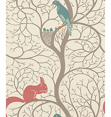 Squirrel & Dove Wallpaper, DVIWSQ102,