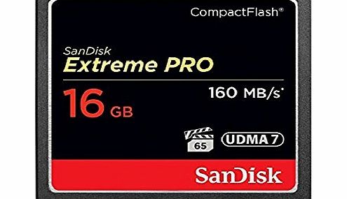 16GB Extreme Pro 160MB/s CompactFlash Card SDCFXPS-016G-X46 (Label May Change)