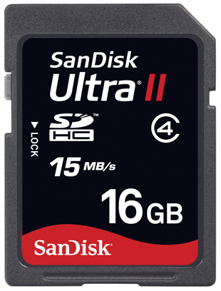 SanDisk 16GB SD HC Ultra II