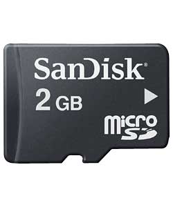 Sandisk microSD 2GB Card