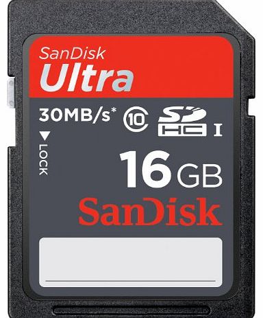 SanDisk 3A114805 Ultra 16 GB SDHC UHS-I Class 10 Card - Frustration-Free Packaging (Label May Change)