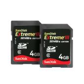 sandisk 4GB Extreme III SDHC Memory Card (Twin