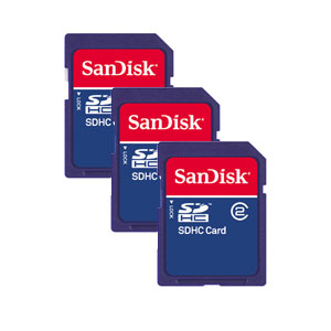 SanDisk 4GB SD Card (SDHC) - 3 Pack