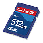Sandisk 512mb sd memory card