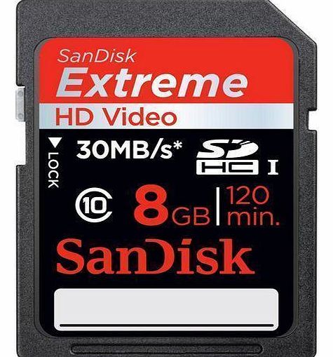 SANDISK 8 GB SDHC Extreme III Memory Card