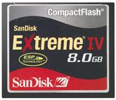 Sandisk 8GB Extreme IV Compactflash Card