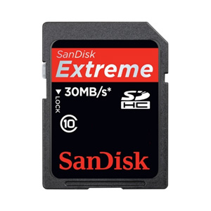 8GB Extreme SD Card (SDHC) 30MB/s -