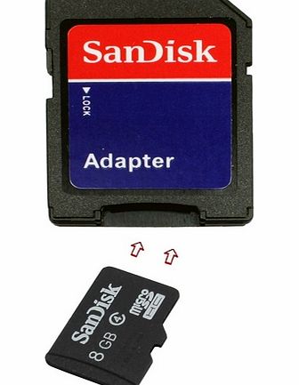 Sandisk 8GB Micro SD Memory Card SD adapter inclusive LG