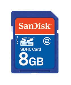 Sandisk 8GB SDHC Memory Card