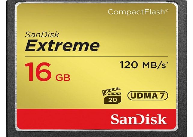 Sandisk CompactFlash Extreme memory card - 16 GB