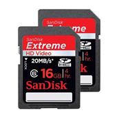 Extreme 16GB SDHC Card Twin Pack