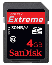 Extreme 30MB/sec Secure Digital Card
