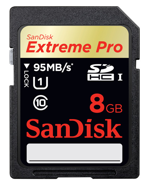 Extreme Pro SDHC 95MB/sec UHS-I Card - 8GB