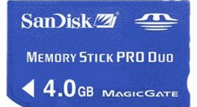 Memory Card Stick PRO duo 4Gb