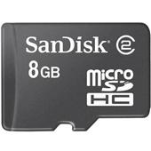 Sandisk MicroSDHC 8GB Card with SDHC Adapter