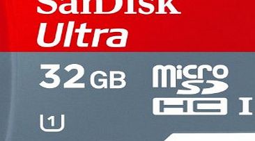 SanDisk Mobile Ultra microSDHC 32 GB UHS-I Class 10 Memory Card 30 MB/s   SD Adapter   Memory Zone App (SDSDQU-032G-U46A)