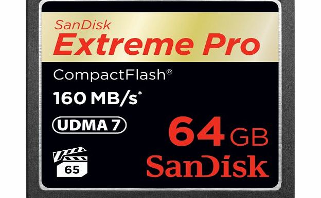 SDCFXPS-064G-X46 64GB Extreme Pro 160MB/s CompactFlash Card