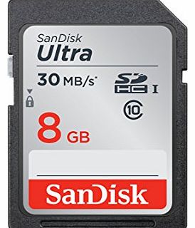 SanDisk SDSDU-008G-U46 8 GB Ultra 30 MB/s Class 10 SD Memory Card (Label May Change)