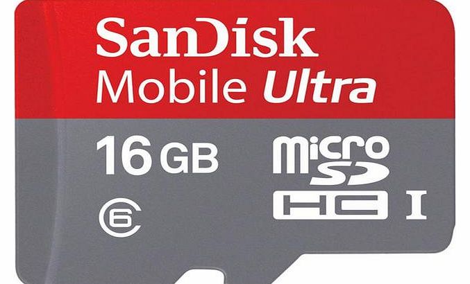 Sandisk UHS-I 16 GB microSDHC Card   SD Adapter