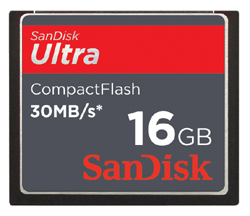 SanDisk Ultra Compact Flash Card - 16GB