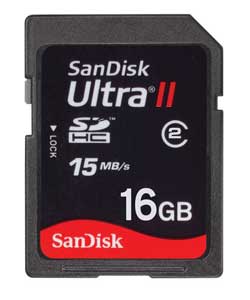 sandisk Ultra II 16GB SDHC Card